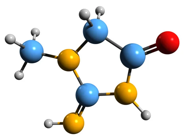 Изображение Креатининовой Скелетной Формулы Молекулярной Химической Структуры Амино Метилимидазола Ола — стоковое фото