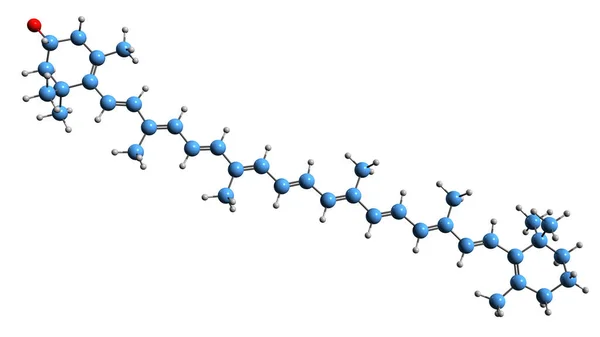 Bild Cryptoxanthin Skelett Formel Molekylär Kemisk Struktur Naturliga Karotenoid Pigment — Stockfoto