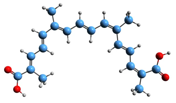 Imagem Fórmula Esquelética Crocetina Estrutura Química Molecular Transcrocetinato Isolado Sobre — Fotografia de Stock