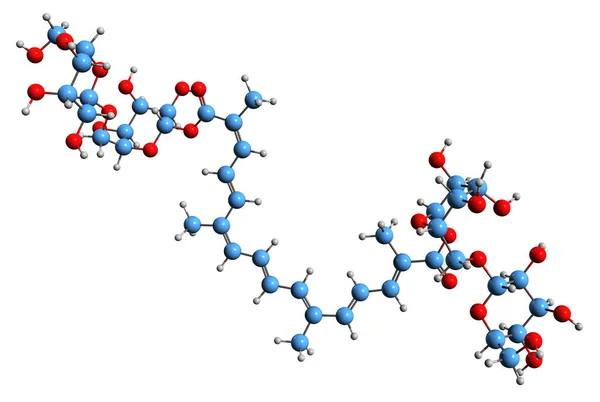 Kép Crocin Csontváz Formula Molekuláris Kémiai Szerkezete Karotinoid Izolált Fehér — Stock Fotó