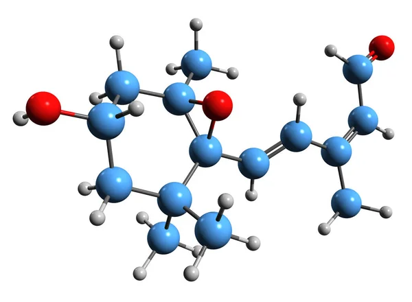 Image Xanthoxin Skeletal Formula Molecular Chemical Structure Plant Hormone Intermediate — Stock Photo, Image