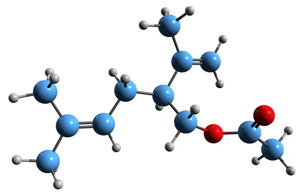 Εικόνα Του Σκελετικού Τύπου Του Οξικού Lavandulyl Μοριακή Χημική Δομή — Φωτογραφία Αρχείου