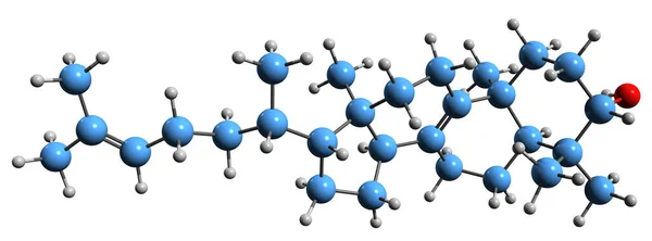 Зображення Скелетної Формули Ланостеролу Молекулярна Хімічна Структура Тетрациклічного Тритероїду Ізольована — стокове фото
