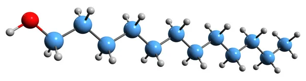 Yağlı Alkolün Boyutlu Görüntüsü Dodecanol Iskelet Formülü Lauryl Alkolün Moleküler — Stok fotoğraf