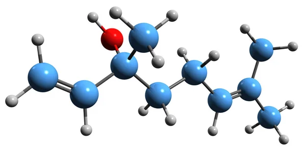 Abbildung Der Linalool Skelettformel Molekulare Chemische Struktur Von Alloocimenol Isoliert — Stockfoto