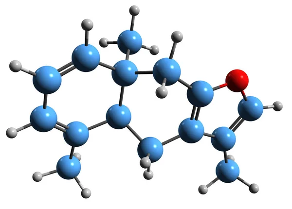 Imagen Fórmula Esquelética Lindestrene Estructura Química Molecular Aislado Sobre Fondo — Foto de Stock