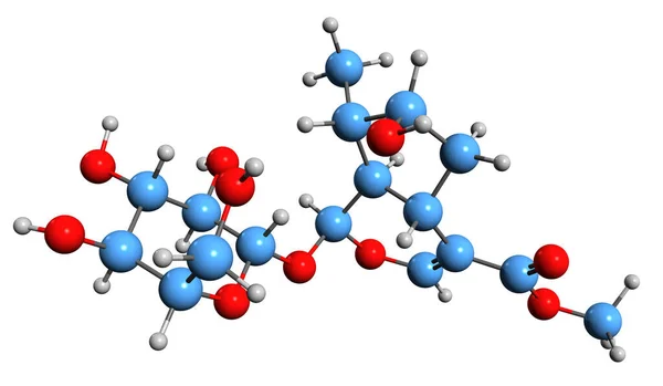 Image Loganin Skeletal Formula Molecular Chemical Structure Iridoid Glycoside Loganoside — Stock Photo, Image