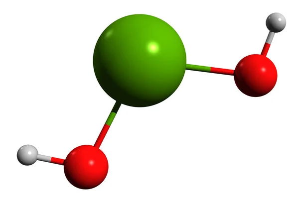 Aufnahme Der Magnesiumhydroxid Skelettformel Molekulare Chemische Struktur Einer Anorganischen Verbindung — Stockfoto