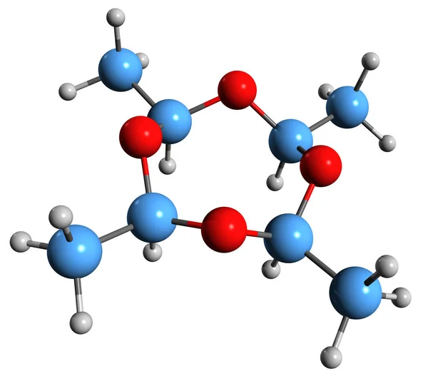 Imagem Fórmula Esquelética Metaldeído Estrutura Química Molecular Tetrâmero Etanal Moluscicida — Fotografia de Stock