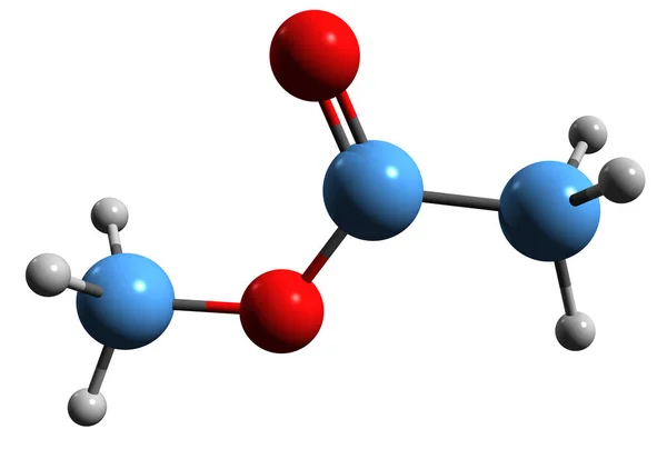 Immagine Della Formula Scheletrica Dell Acetato Metile Struttura Chimica Molecolare — Foto Stock