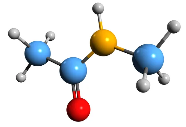 Imagen Fórmula Esquelética Metilacetamida Estructura Química Molecular Amida Ácido Monocarboxílico — Foto de Stock