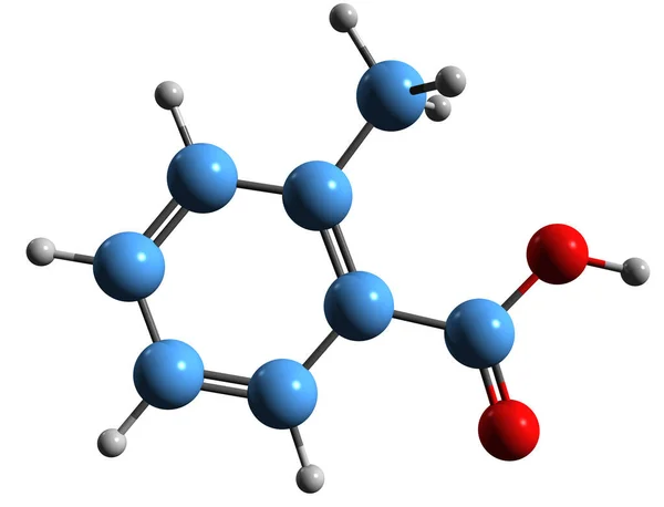 Imagen Fórmula Esquelética Del Ácido Toluico Estructura Química Molecular Del — Foto de Stock