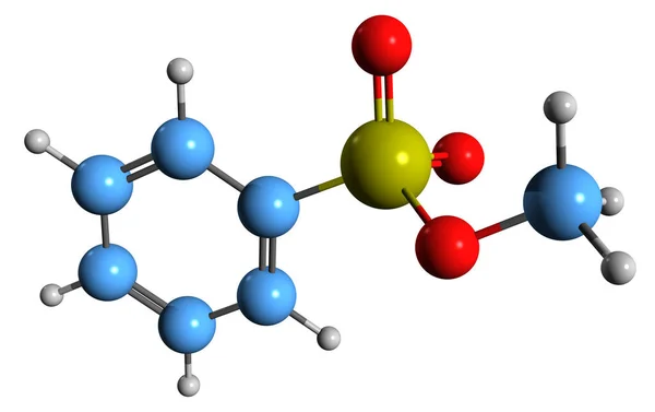 Imagen Fórmula Esquelética Metilbencenosulfonato Estructura Química Molecular Del Besilato Metilo — Foto de Stock