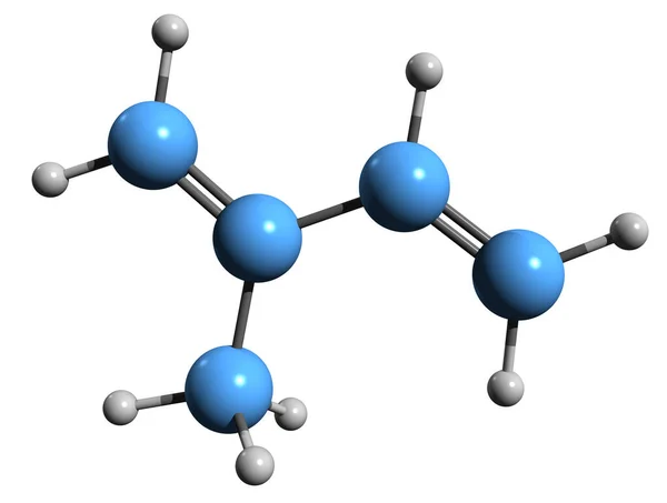 Aufnahme Der Isopren Skelettformel Molekulare Chemische Struktur Von Methylbutadien Isoliert — Stockfoto