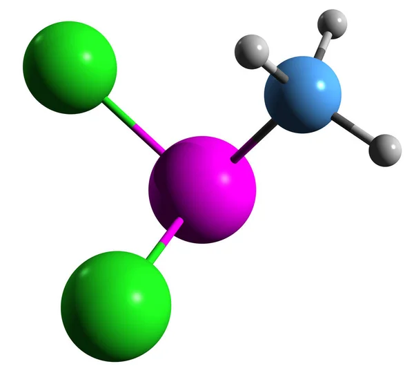 Methyldikloroarsin Iskelet Formülünün Boyutlu Görüntüsü Methylarsonous Diklorid Moleküler Kimyasal Yapısı — Stok fotoğraf