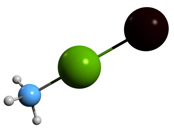 Imagem Fórmula Esquelética Iodeto Metilmagnésio Estrutura Química Molecular Reagente Grignard — Fotografia de Stock