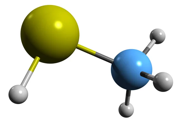 Image Formule Squelettique Méthanethiol Structure Chimique Moléculaire Méthylmercaptan Isolé Sur — Photo