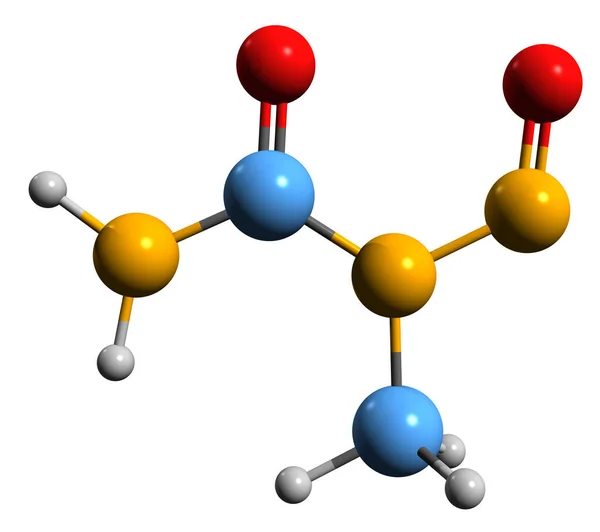 Aufnahme Der Methylnitrosourea Skelettformel Molekularchemische Struktur Des Krebserregenden Methyl Nitrosourea — Stockfoto