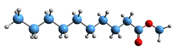 Imagem Fórmula Esquelética Decanoato Metilo Estrutura Química Molecular Fitoquímico Isolado — Fotografia de Stock