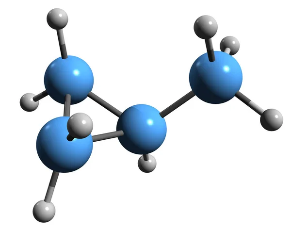 Image Formule Squelettique Méthylcyclopropane Structure Chimique Moléculaire Composé Organique Isolé — Photo