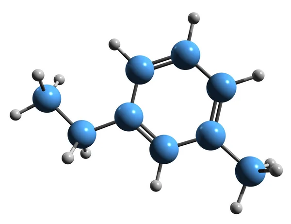 Abbildung Der Ethyltoluol Skelettformel Molekulare Chemische Struktur Des Toluol Derivats — Stockfoto