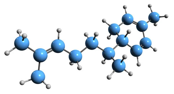 Imagen Fórmula Esquelética Zingiberene Estructura Química Molecular Del Sesquiterpeno Monocíclico — Foto de Stock