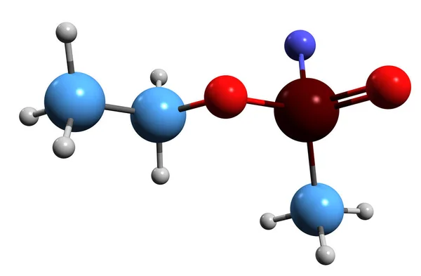 Imagen Fórmula Esquelética Etilsarín Estructura Química Molecular Del Metabolito Del — Foto de Stock