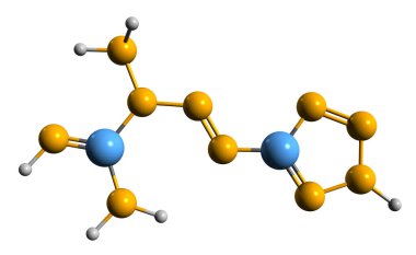  Tetraken iskelet formülünün 3 boyutlu görüntüsü - beyaz arkaplanda izole edilmiş patlayıcı maddenin moleküler kimyasal yapısı