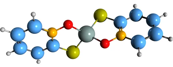 Stock image 3D image of Zinc pyrithione skeletal formula - molecular chemical structure of bacteriostatic  preservative isolated on white background