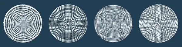 Vector Structure Set Abstract Generative Circle Design Elements — 스톡 벡터
