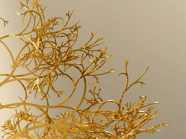 Lindenmayer 3D System - 3D Image Dendritic Aesthetic Template - Generative Tree Graphic Design