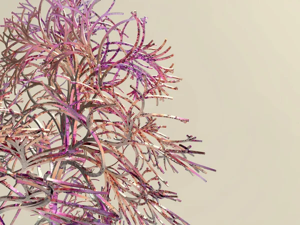 Lindenmayer 3D System - 3D Image Dendritic Aesthetic Template - Generative Tree Graphic Design
