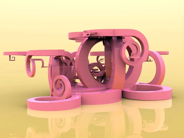 Mathematical Morphology 3D System - 3D Image Tentacles Aesthetic Template - Generative Plexus Graphic Design