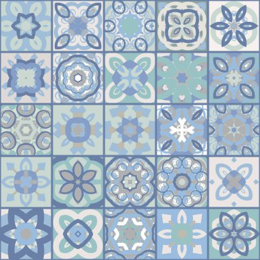  Vektör Kusursuz Mozaik Sanat Arkaplanı - Kaleydoskopik Karmaşık Grafik Tasarımının Sürekli Tasarımı  