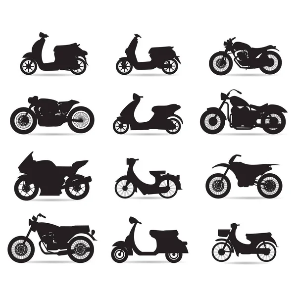 Мотоцикл Вектор Стиле Силуэта — стоковый вектор
