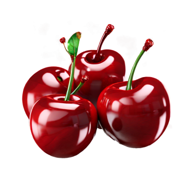 Kırmızı kiraz, şeffaf arkaplan kesiminde izole