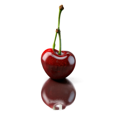 Kırmızı kiraz, şeffaf arkaplan kesiminde izole