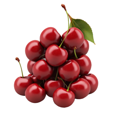 Kırmızı kiraz, şeffaf arkaplan kesiminde izole