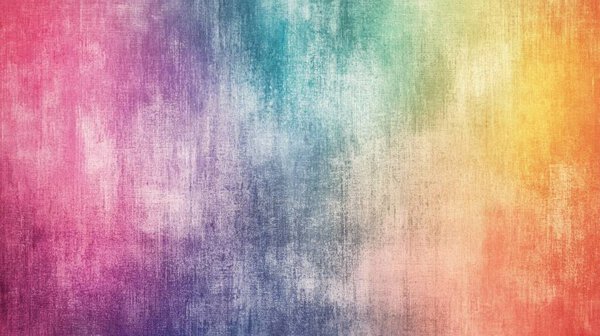 A vibrant, multi-colored background inspired by vintage aesthetics, featuring a gradient of soft, faded colors. The entire surface is covered in a full noise and grainy texture, creating a timeless, worn appearance