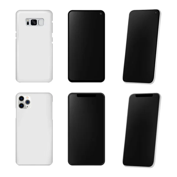 Sanat çalışmaları için bir vektör telefon ekran koleksiyonu