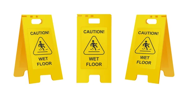 Vector Safety Sign Artwork Compositions Templates — Stock Vector