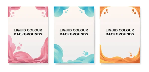 Sanat eserleri ve bilgi sunumu için sıvı arkaplan koleksiyonu.