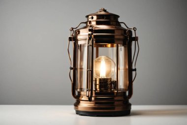 Kaliteli klasik fener, kahverengi fener, parlayan ve parlak fener.