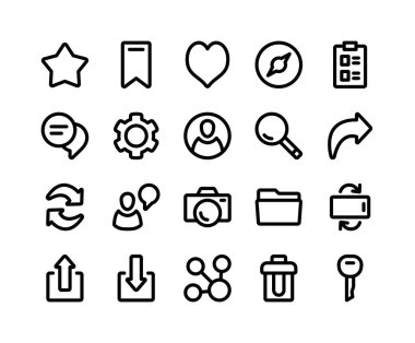 Herhangi bir amaç için kullanıcı arayüzü simgeleri, web sitesi ve ui tasarımı için mükemmel.
