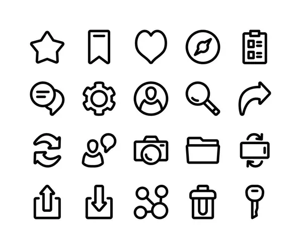 Herhangi bir amaç için kullanıcı arayüzü simgeleri, web sitesi ve ui tasarımı için mükemmel.