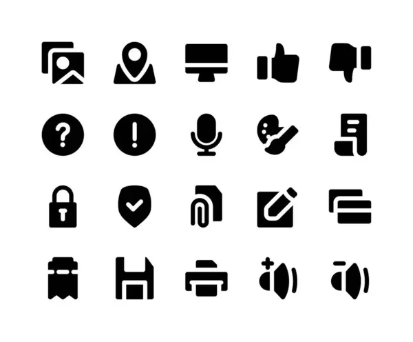 Herhangi bir amaç için basitleştirilmiş biçime sahip kullanıcı arayüzü simgeleri, web sitesi ve ui tasarımı için mükemmel.