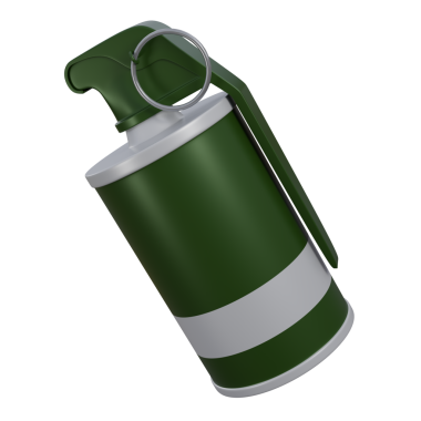 Canlı, gerçekçi bir taktik tasarımı, askeri, stratejik ve eylem temalı görseller için ideal bir taktik tasarımı içeren üç boyutlu bir duman bombası.