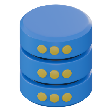 Veritabanının 3 boyutlu çizimi, teknoloji 3 boyutlu elementler, görüntüleme. Herhangi bir amaç için kullanılabilir..
