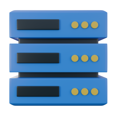 Sunucunun 3 boyutlu illüstrasyonu, teknoloji 3 boyutlu elementler, görüntüleme. Herhangi bir amaç için kullanılabilir..