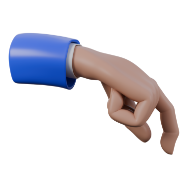 Üç boyutlu bir jest, mavi ve beyaz bir takım elbise, cömertliği sembolize ediyor.